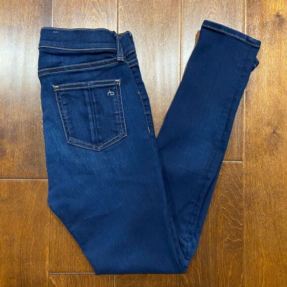 Rag & Bone Bedford Skinny Fit Dark Denim Cotton Blend Jeans Women's Size 26 x 30 - Picture 11 of 11